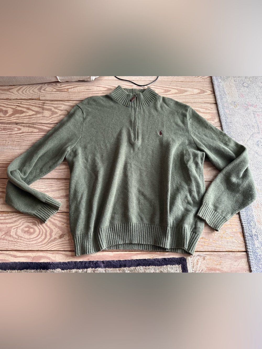Polo Ralph Lauren 1/4 Zip Cotton Sweater XXL
